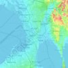 Topografische kaart Metro Manila, hoogte, reliëf