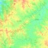 Topografische kaart Hanagal taluk, hoogte, reliëf