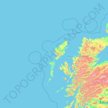 Topografische kaart Western Isles, hoogte, reliëf