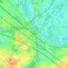 Topografische kaart Melle, hoogte, reliëf