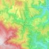 Topografische kaart Pourcharesses, hoogte, reliëf