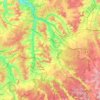 Topografische kaart Communauté de communes des Trois Forêts, hoogte, reliëf