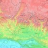 Topografische kaart Gandaki, hoogte, reliëf