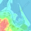 Topografische kaart Wiltshire, hoogte, reliëf