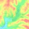 Topografische kaart Crystal Lakes, hoogte, reliëf
