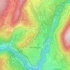 Topografische kaart Montanges, hoogte, reliëf