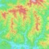 Topografische kaart Kleines Wiesental, hoogte, reliëf