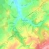 Topografische kaart Coussegrey, hoogte, reliëf