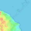 Topografische kaart North Sunderland, hoogte, reliëf