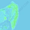 Topografische kaart Tybee Island, hoogte, reliëf