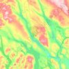 Topografische kaart Tåsjö distrikt, hoogte, reliëf