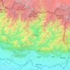 Topografische kaart पुर्वाञ्चल विकास क्षेत्र, hoogte, reliëf