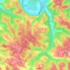 Topografische kaart Bélaye, hoogte, reliëf