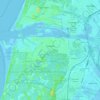Topografische kaart IJmuiden, hoogte, reliëf