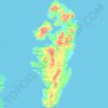 Topografische kaart Sarangani Island, hoogte, reliëf