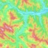 Topografische kaart Frasin, hoogte, reliëf