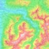 Topografische kaart Ostrach, hoogte, reliëf