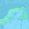 Topografische kaart Wieringen, hoogte, reliëf