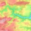 Topografische kaart Sosoye, hoogte, reliëf