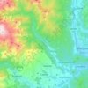 Topografische kaart Caprile, hoogte, reliëf
