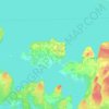 Topografische kaart Gordon/Barrie Island, hoogte, reliëf