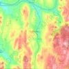 Topografische kaart Monson, hoogte, reliëf
