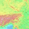 Topografische kaart Oostenrijk, hoogte, reliëf