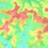 Topografische kaart Breux, hoogte, reliëf
