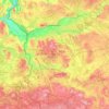 Topografische kaart Woiwodschap Lubusz, hoogte, reliëf