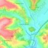 Topografische kaart Ewyas Harold, hoogte, reliëf