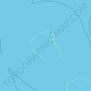Topografische kaart Kauehi, hoogte, reliëf