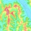 Topografische kaart Bezavina, hoogte, reliëf