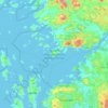 Topografische kaart Nordre älvs estuariums naturreservat, hoogte, reliëf