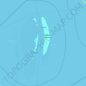 Topografische kaart Sibutu, hoogte, reliëf