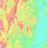 Topografische kaart Cenepa, hoogte, reliëf