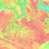 Topografische kaart Valle de Sedano, hoogte, reliëf