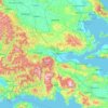 Topografische kaart Phthiotis Regional Unit, hoogte, reliëf