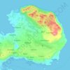 Topografische kaart Ακρωτήρι, hoogte, reliëf