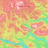 Topografische kaart Seljord, hoogte, reliëf