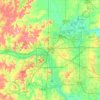 Topografische kaart Tulsa, hoogte, reliëf