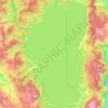 Topografische kaart Lac Tahoe, hoogte, reliëf