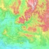 Topografische kaart Shire of Yarra Ranges, hoogte, reliëf