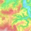 Topografische kaart Hodister, hoogte, reliëf