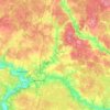 Topografische kaart Истья, hoogte, reliëf
