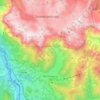 Topografische kaart Werfenweng, hoogte, reliëf