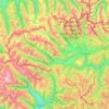 Topografische kaart Bezirk Tamsweg, hoogte, reliëf