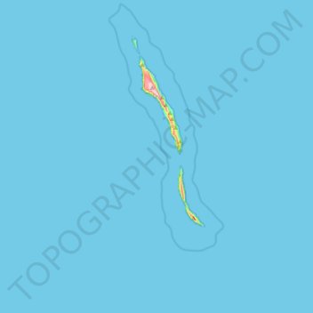 Topografische kaart Zona de Proteção Especial das Ilhas Desertas, hoogte, reliëf