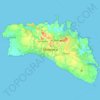Topografische kaart Islas Baleares, hoogte, reliëf