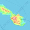 Topografische kaart Folegandros, hoogte, reliëf