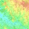 Topografische kaart Meursac, hoogte, reliëf